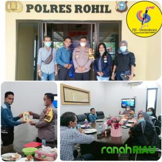 Minimalisir Kriminalisasi Pada Pers, Ini Pesan Kapolres Rokan Hilir Pada PJI Demokrasi Riau